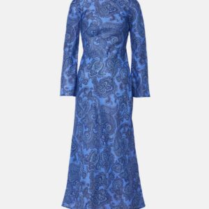 Zimmermann Ottie Bias paisley linen maxi dress