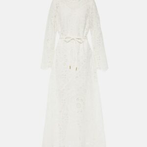 Zimmermann Ottie embroidered cotton maxi dress