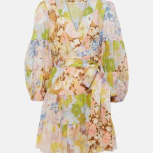 Zimmermann Pop floral cotton wrap dress