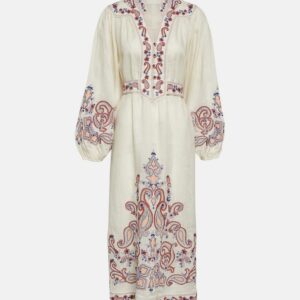 Zimmermann Printed linen midi dress