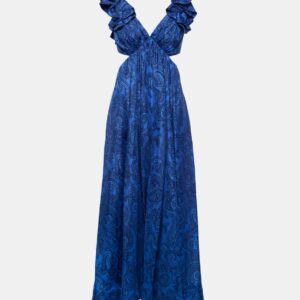 Zimmermann Ruffled paisley silk midi dress