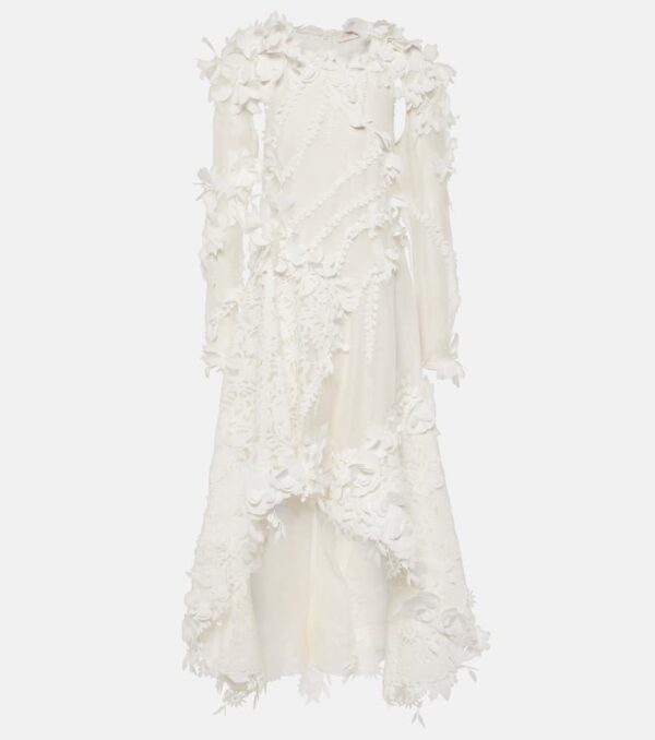 Zimmermann Tranquillity linen and silk organza midi dress