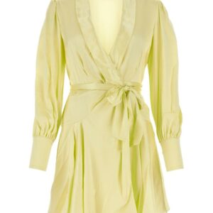 Zimmermann V-neck Satin Wrap Dress