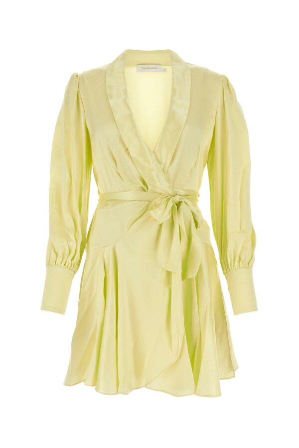 Zimmermann V-neck Satin Wrap Dress