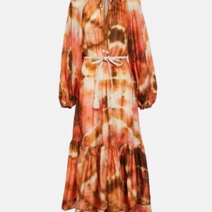 Zimmermann Vacay tie-dye silk midi dress