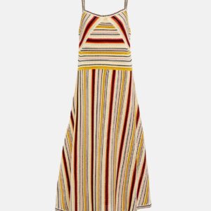 Zimmermann Vitali stripe crochet midi dress