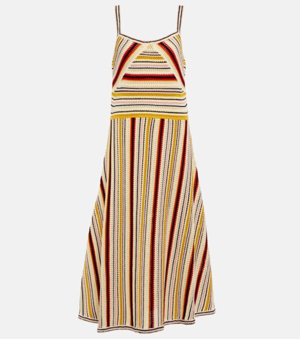 Zimmermann Vitali stripe crochet midi dress