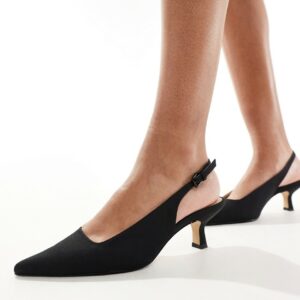 & Other Stories slingback kitten heel shoes in black