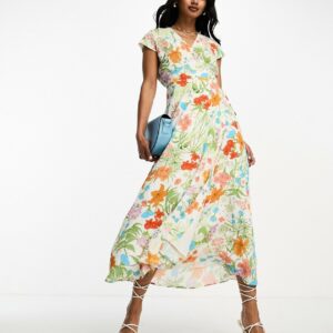 & Other Stories wrap maxi dress in multi floral print