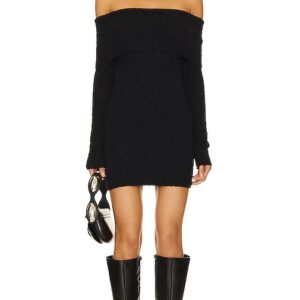 superdown Isidore Sweater Dress in Black. Size L, M, S.