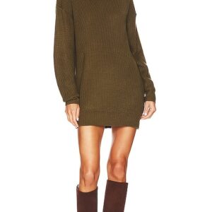 superdown Sanja Sweater Dress in Army. Size L, M, XS.