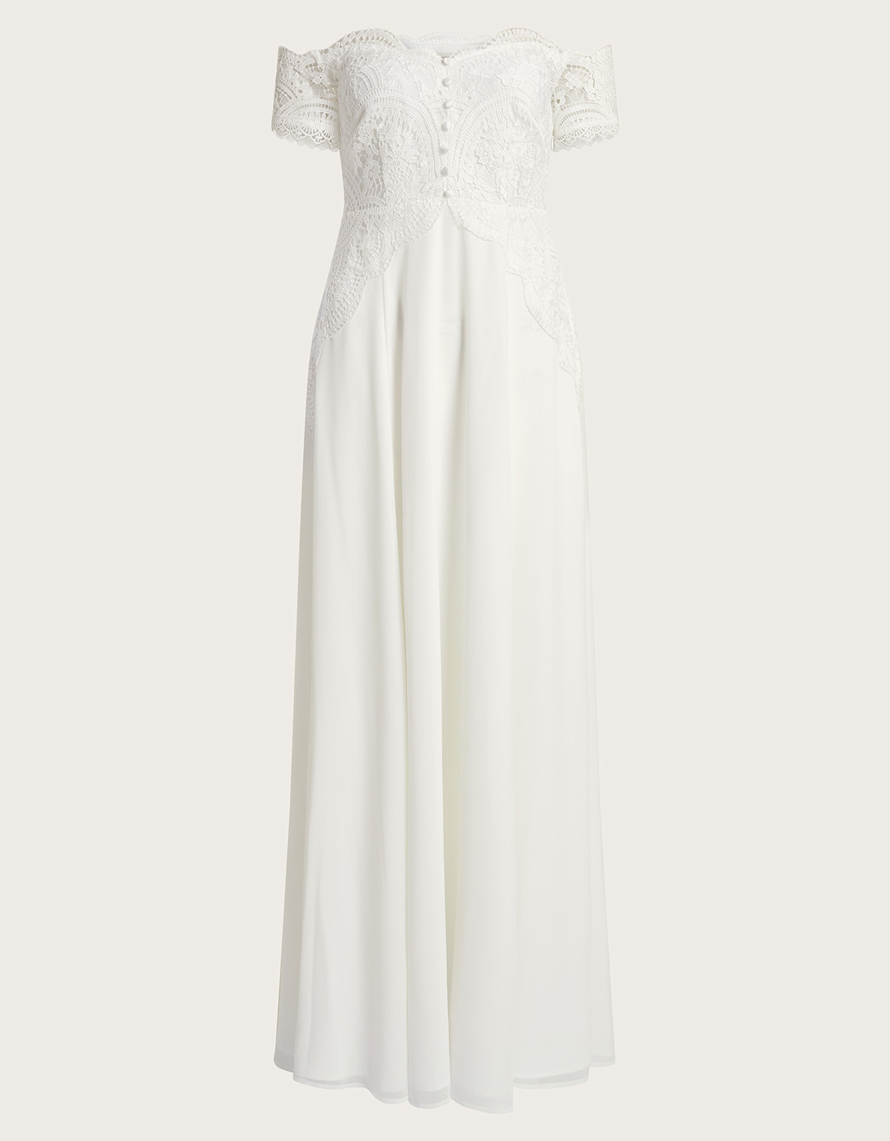Maddie Off-Shoulder Wedding Dress Ivory
