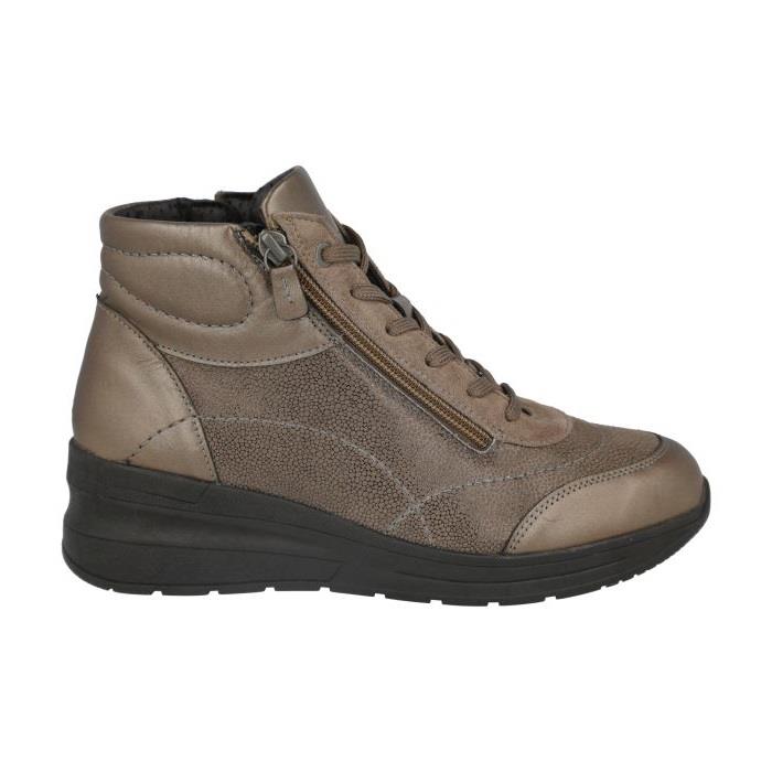 Women's Wide Fit DB Antelope Boots, Old Gold Lea Stretch Textile V E - E