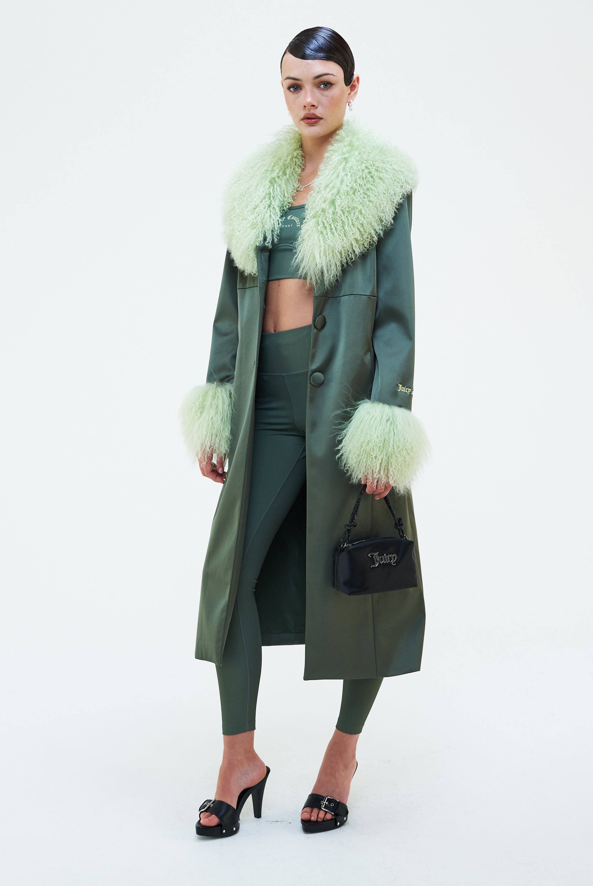 THYME MONGOLIAN COAT - L Green