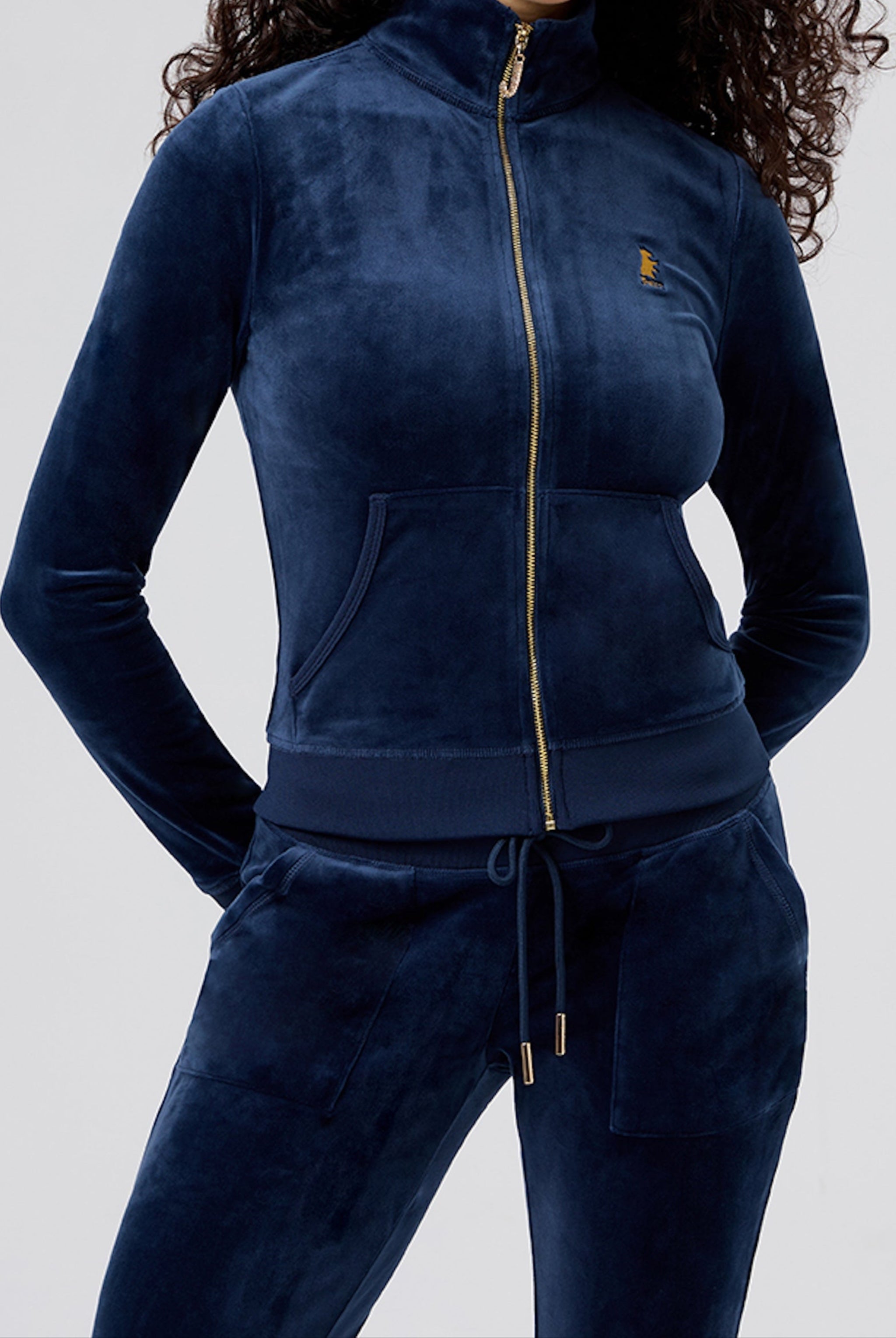 REGAL BLUE HERITAGE EAT CAKE VELOUR TRACK JACKET - Blue