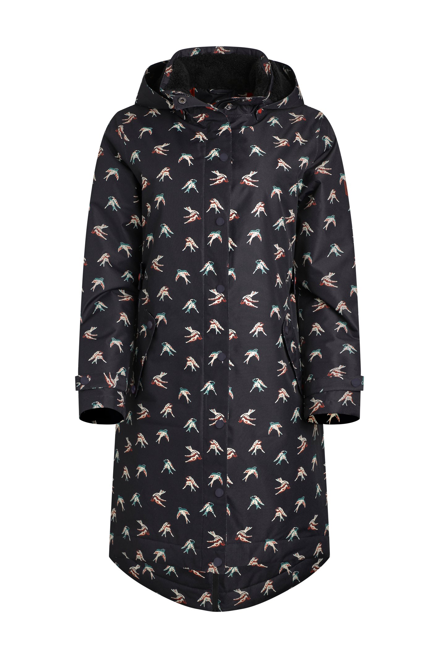 Weird Fish Sena Printed Waterproof Coat Nightshade Size