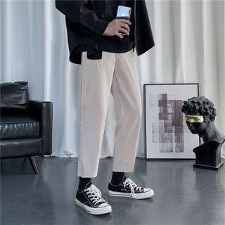 High-Waist Straight Leg Dress Pants Black