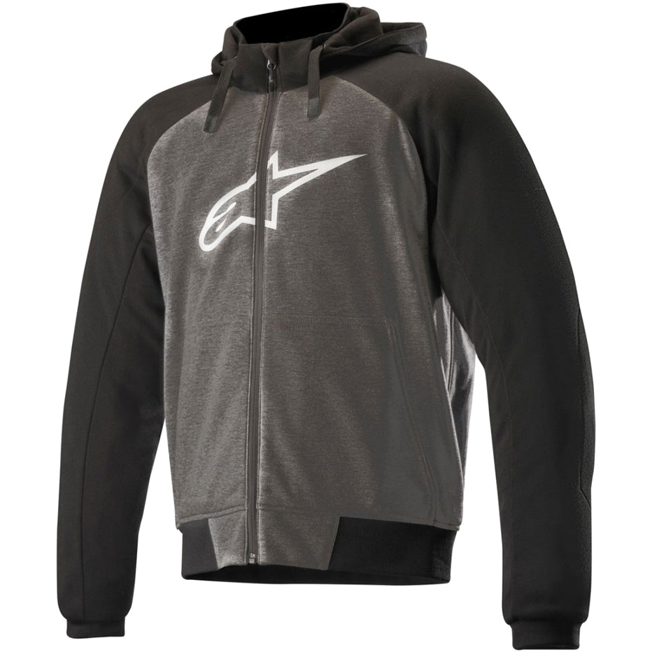 Alpinestars Chrome Sport Motorcycle Hoodie - Anthracite Black White -" |