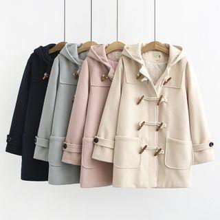 Hooded Toggle Coat Pink