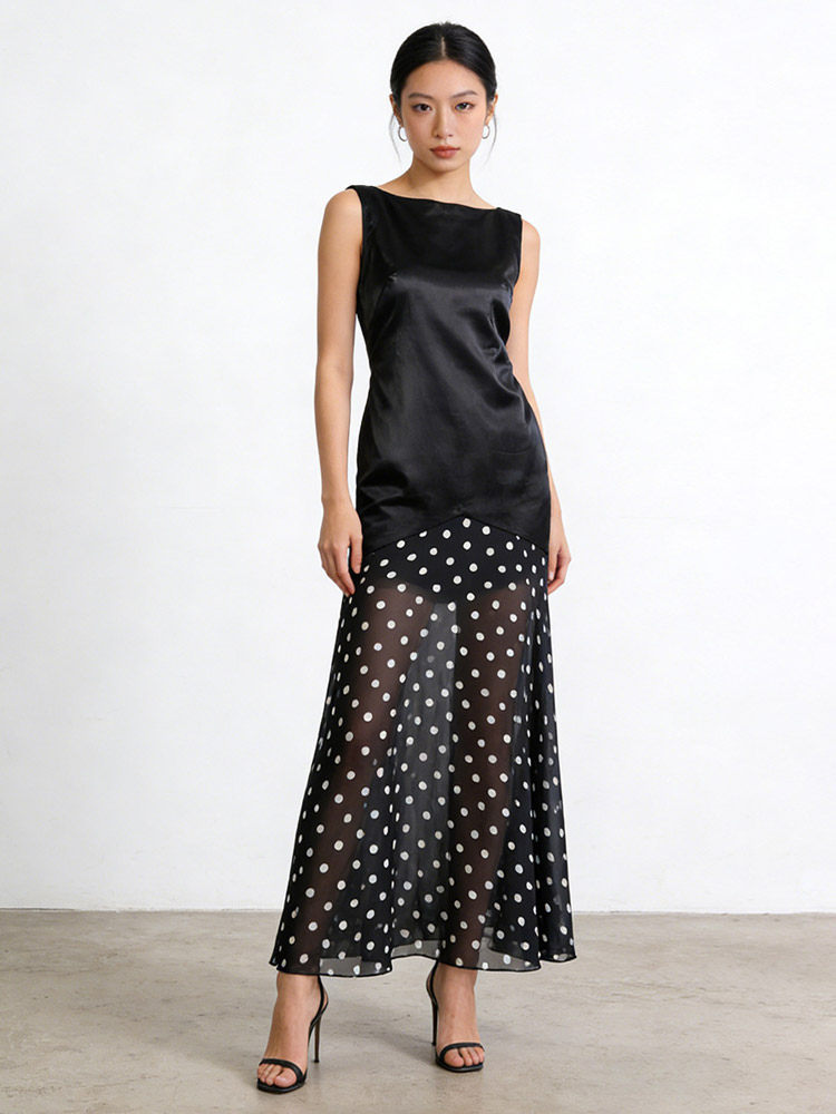 Party Dress Maxi Black Sleeveless Elegant High Rise Semi Formal Summer Dress