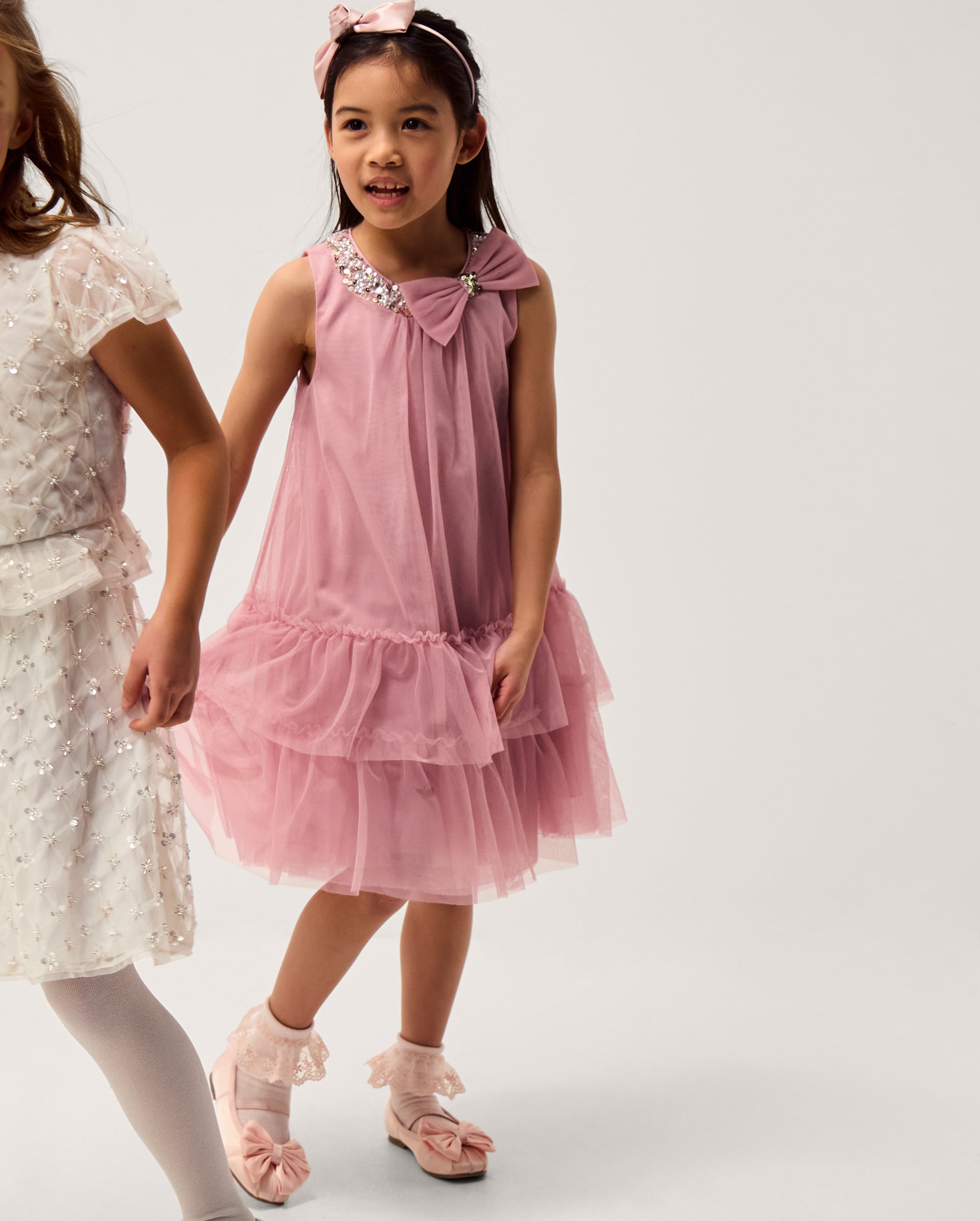 Alex Sequin Swing Party Dress Pink
