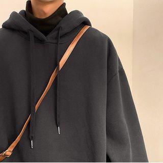 Plain Oversized Hoodie Dark Gray -