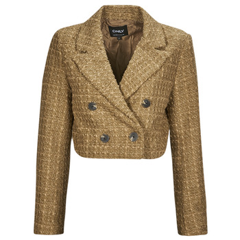 Only ONLNEWKENNEDY BOUCLE BLAZER OTW women's Jacket in Brown