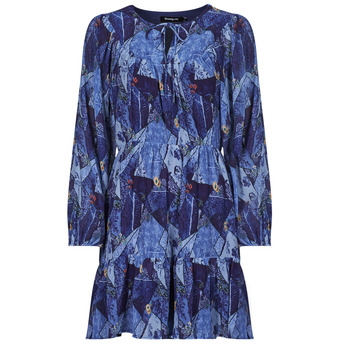 Desigual VEST LUCA women's Long Dress in Blue