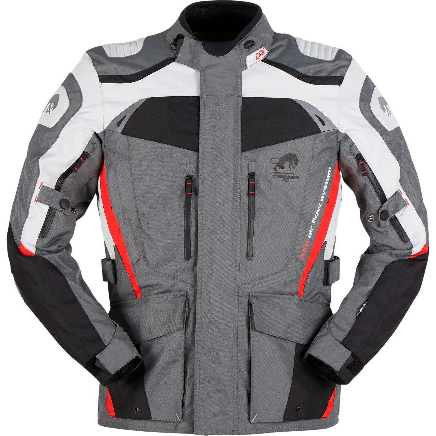 Furygan Apalaches Motorcycle Jacket - Black Grey Red