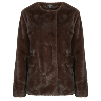 Lauren Ralph Lauren FX MNK CLSS-LINED-COAT women's Coat in Brown