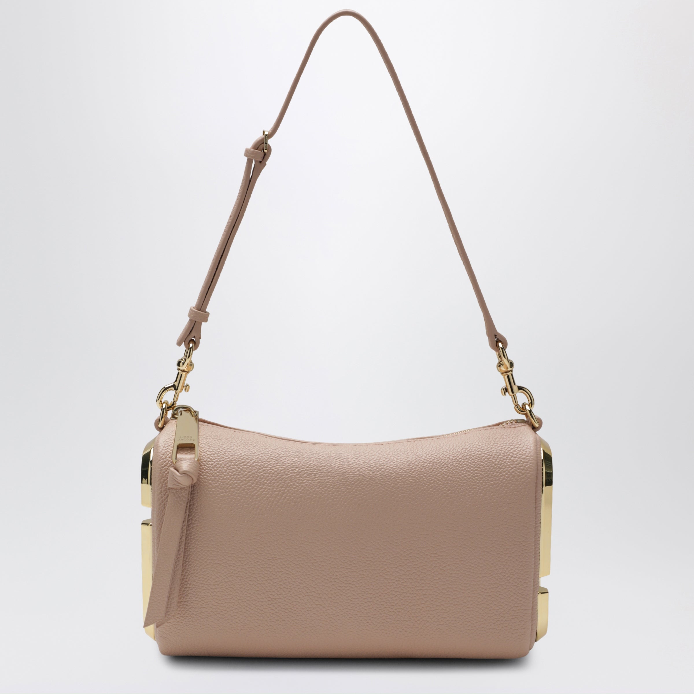Snapshot crossbody bag in grained leather, pink