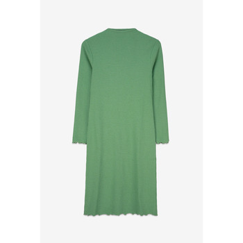 Enorsia Crepe Ribbed Bodycon Midi Dress women's Long Dress in Green