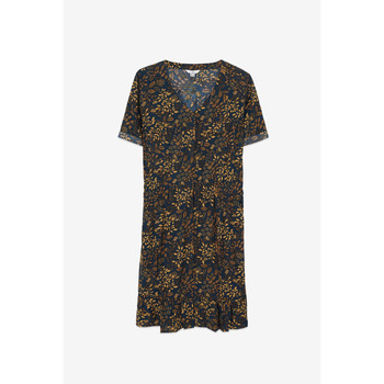 Enorsia V-neck Button Through Dress women's Dress in Green