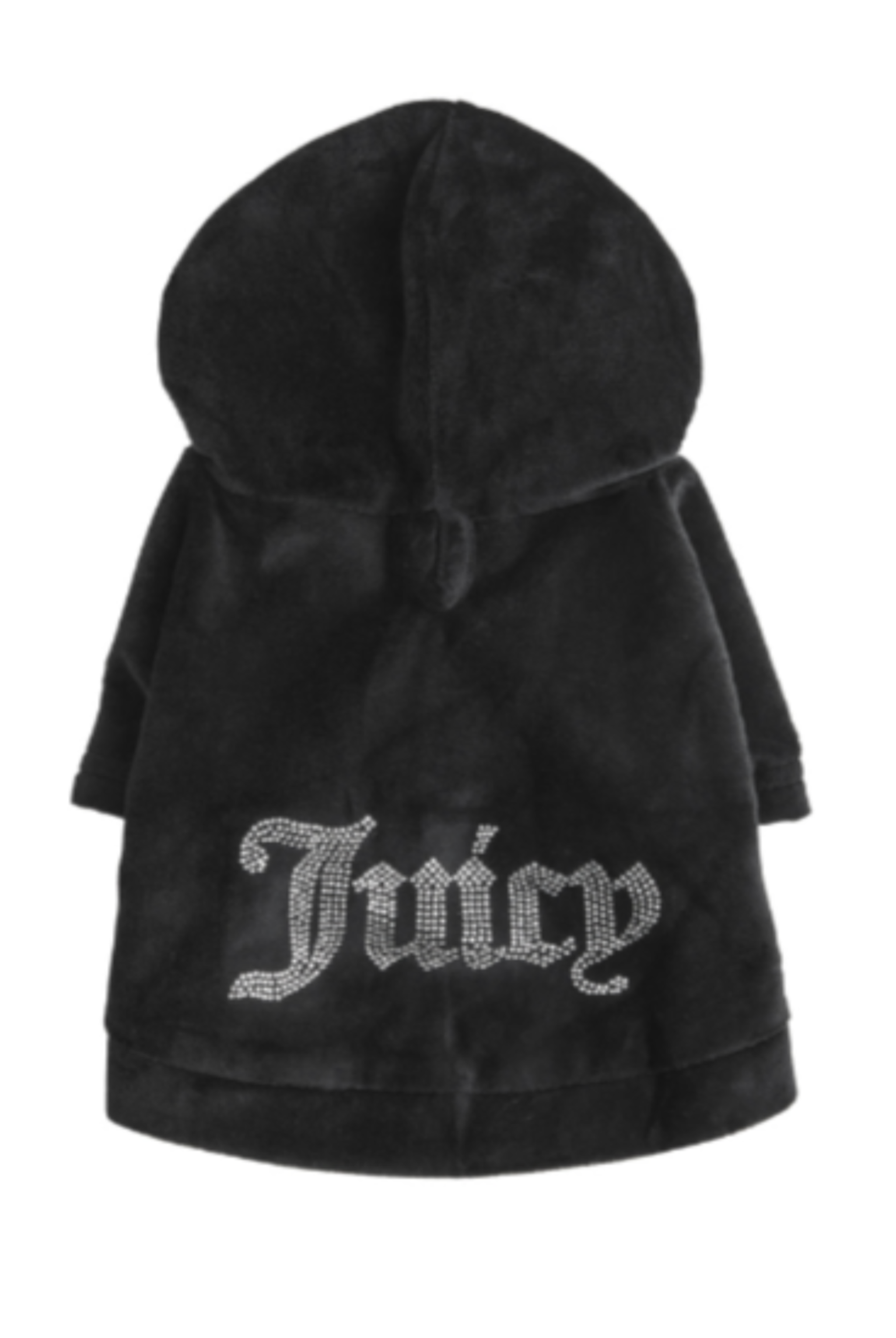 PET BLACK VELOUR HOODIE ML - M-L Black