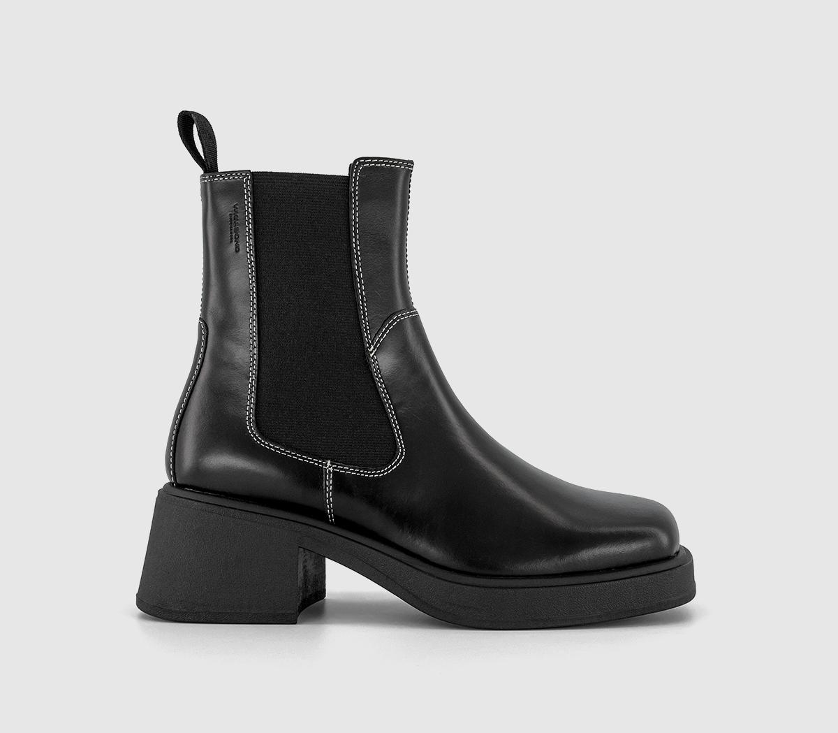 Vagabond Womens Dorah Chelsea Boots Black White