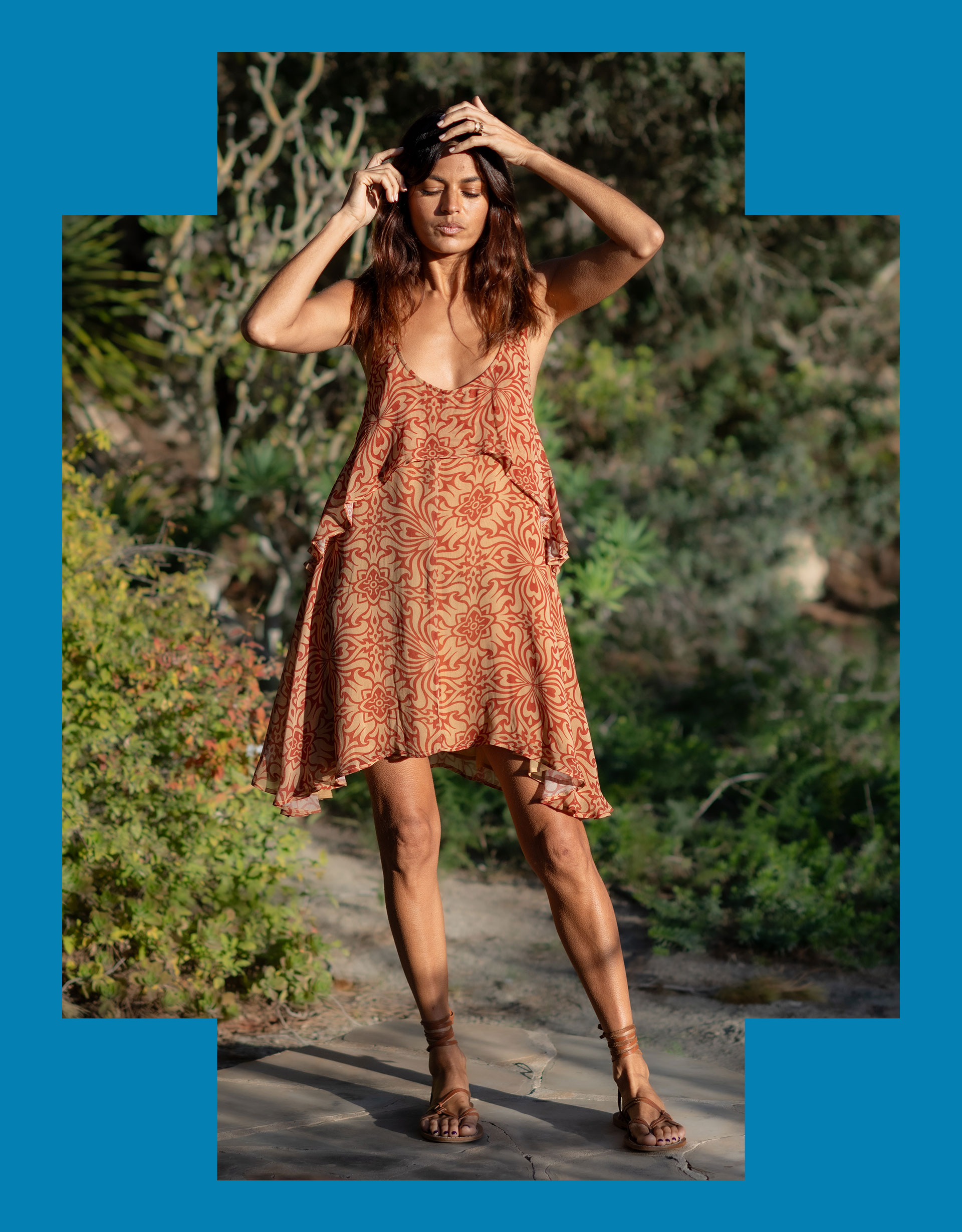 Lyrical Sisters Kaleidoscope Mini Dress Orange