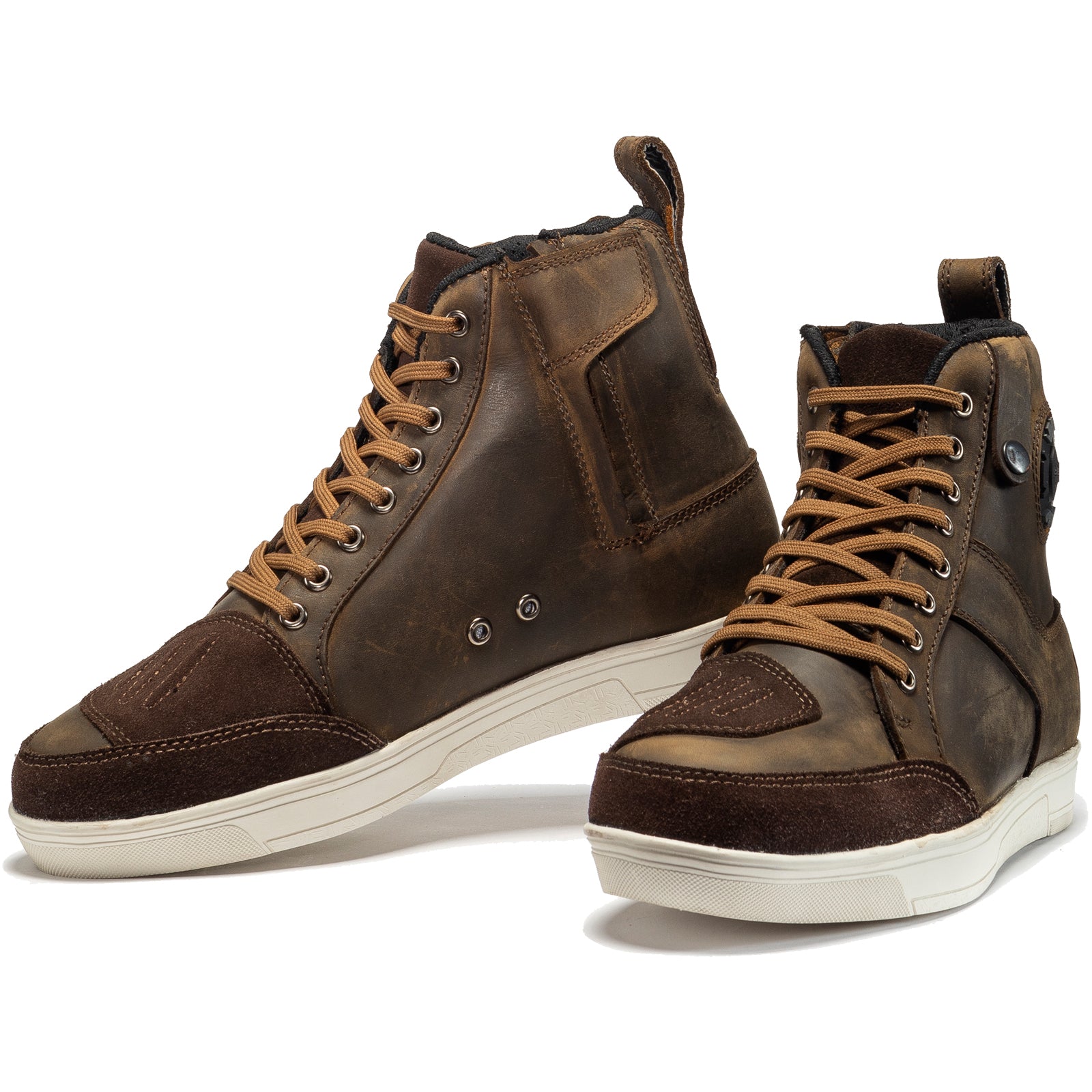Black Street Ankle Motorcycle Boots - Brown |