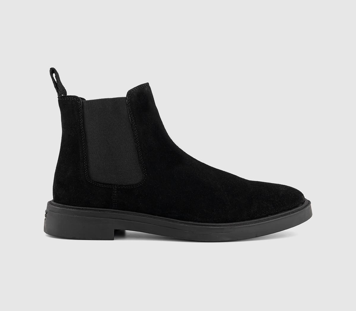 OFFICE Mens Baltimore Chelsea Boots Black Suede