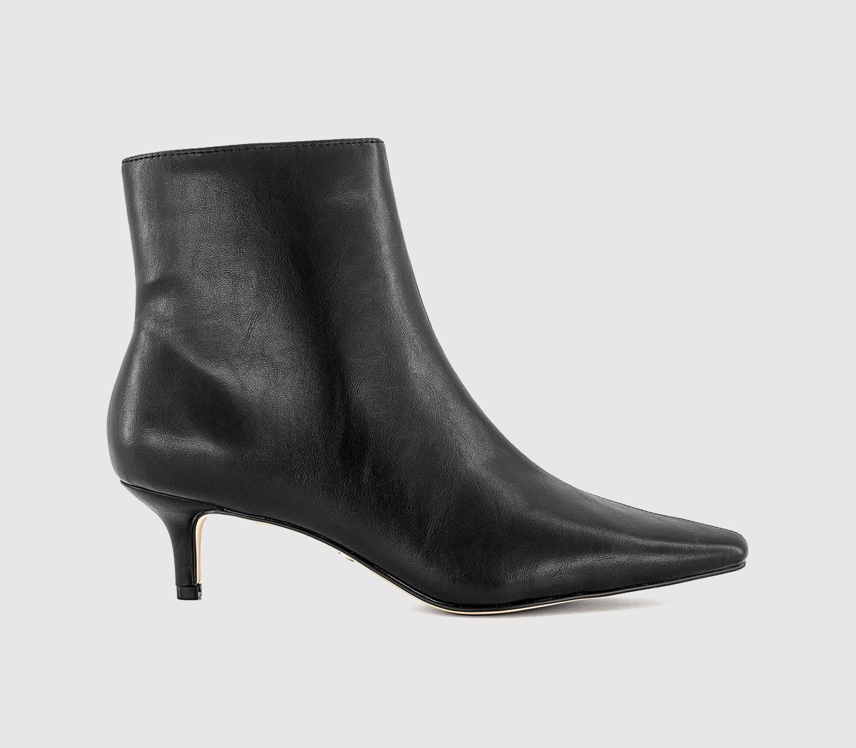 OFFICE Womens Amelie Kitten Heel Ankle Boots Black