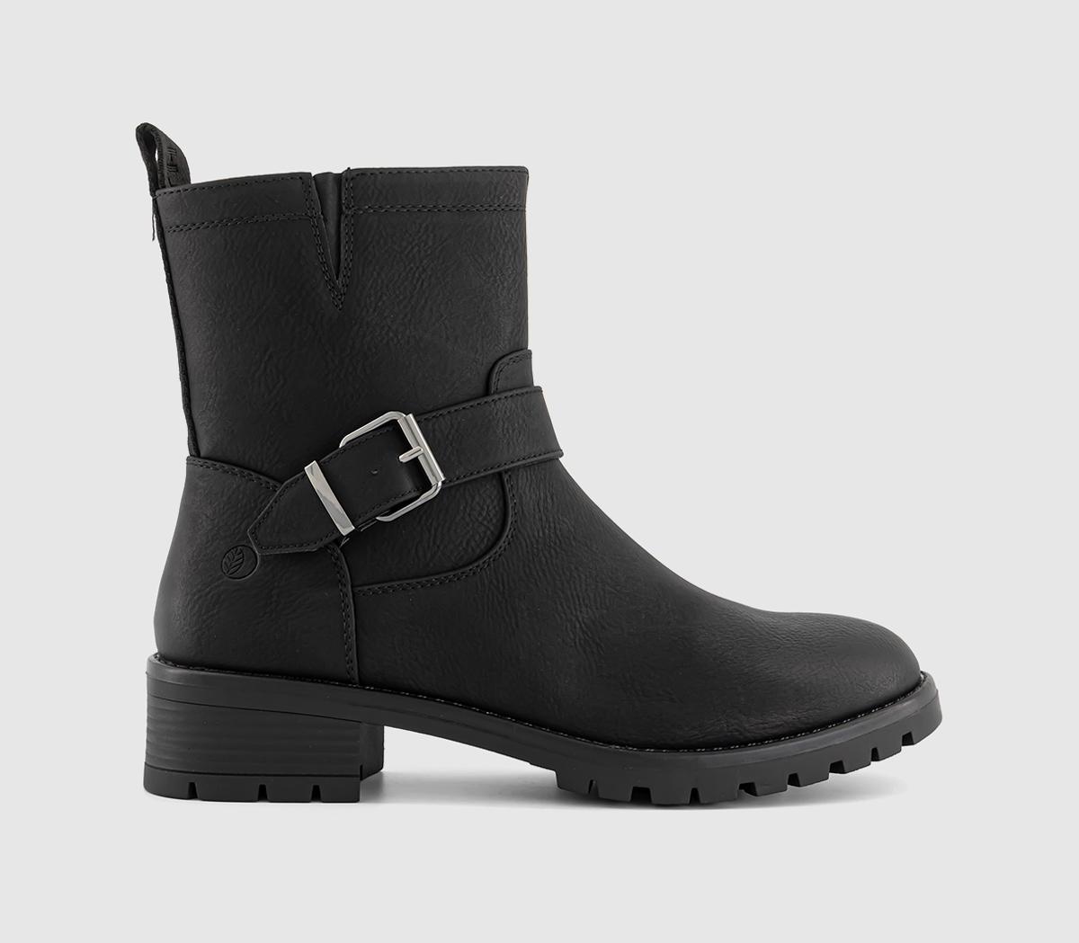 Earthaddict Womens Earth Addict Iris Buckle Detail Ankle Boots Black