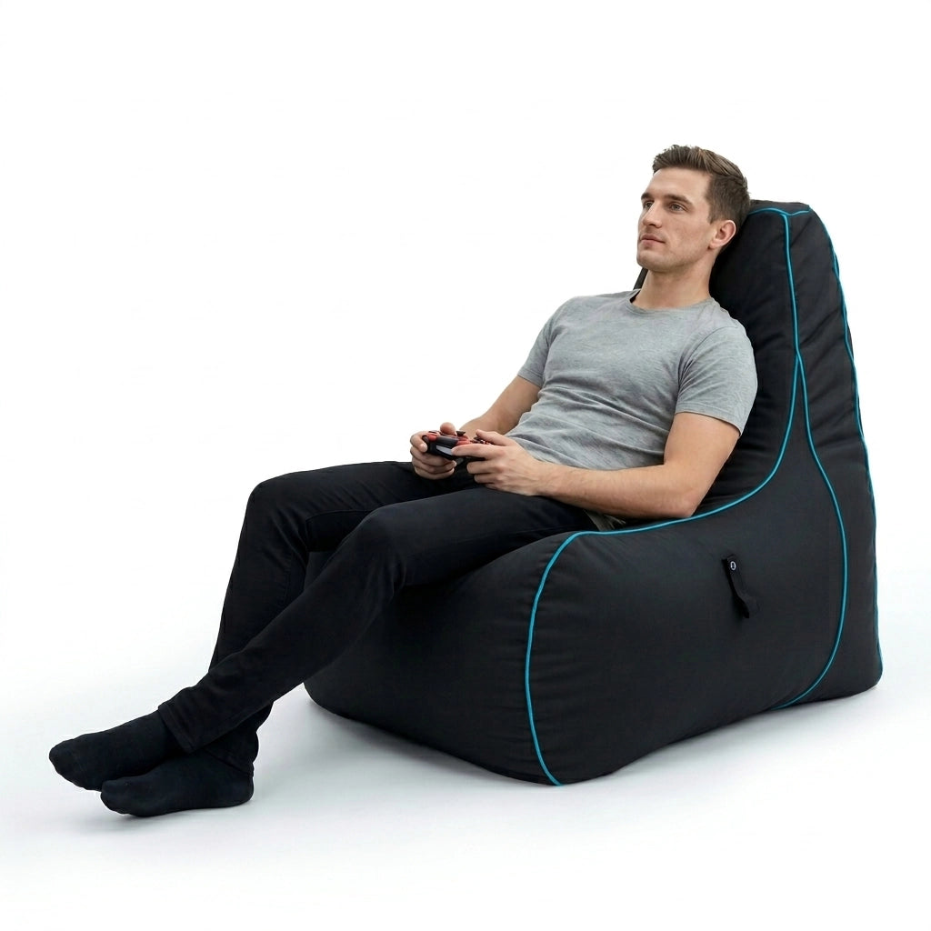 Game Over Gaming Bean Bag Chair for Adult Water Resistant Indoor Gamer Beanbag Chair
