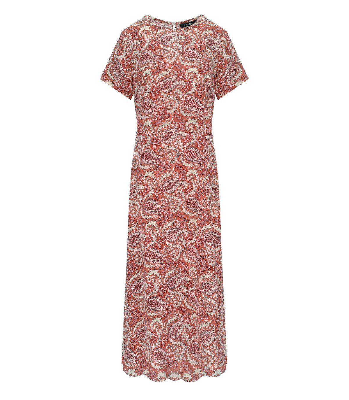 MAX MARA WEEKEND CRESPO BRICK RED LONG DRESS