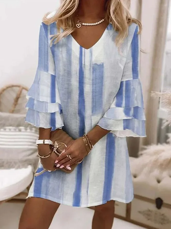 Women Floral Boho Summer Polyester Natural Micro-Elasticity Daily Regular Beach Dress Dresses