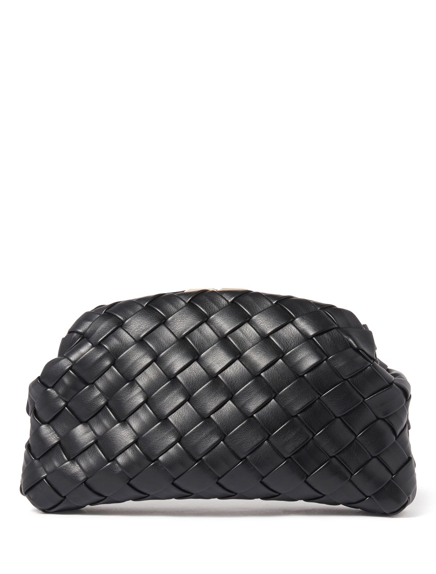 Forever New Women's Winifred Weave Clutch Bag in Black PolyurethanePolyester
