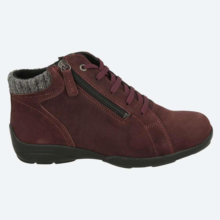 Womens Wide Fit DB Andes Boots, Burgundy V E - E