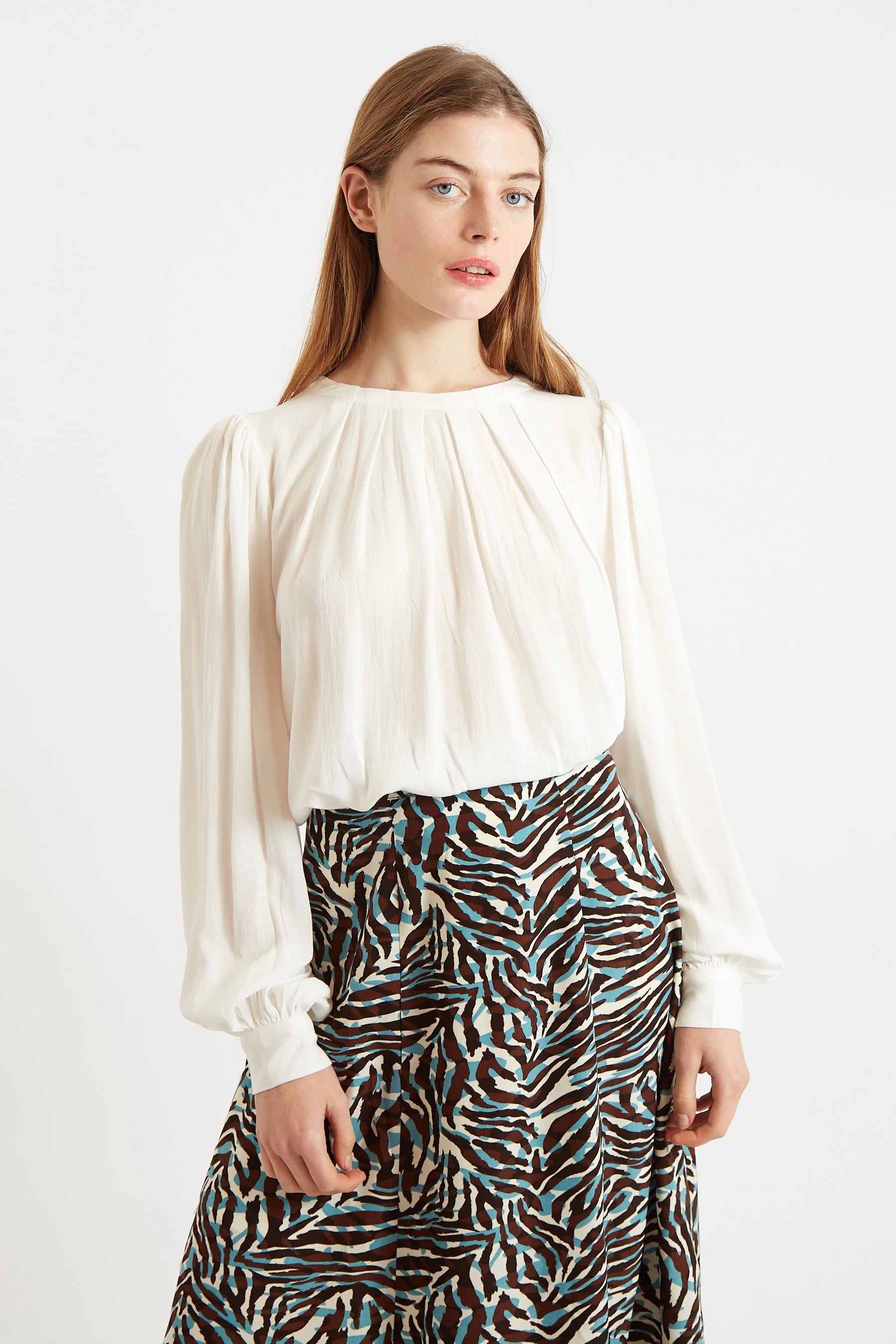 Egon Moss Crepe Blouse - Off White - Off White