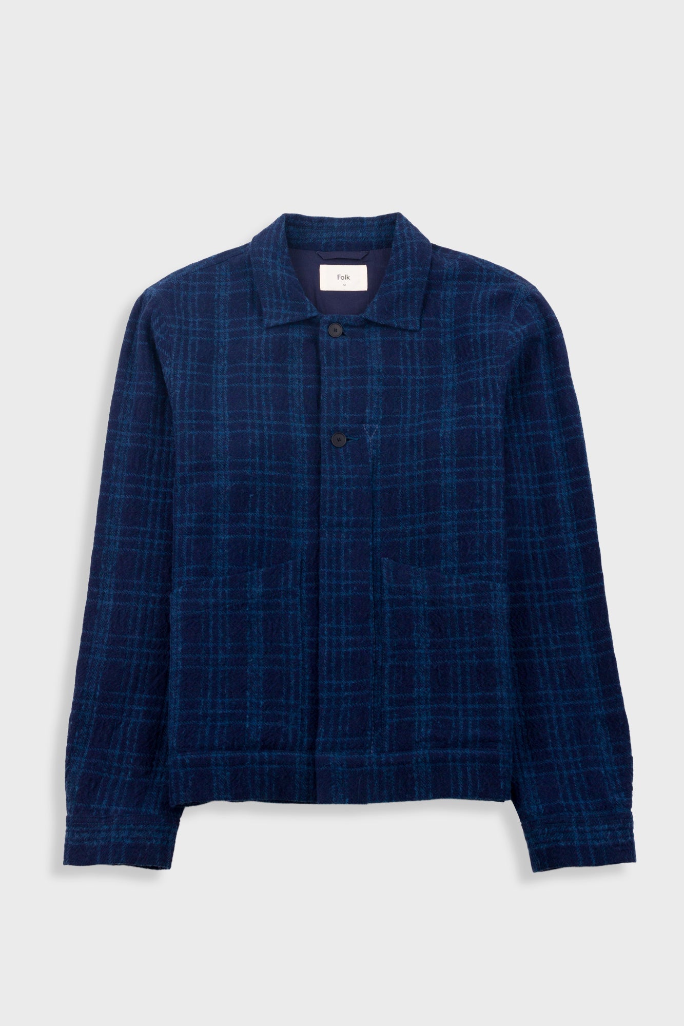 Chain Jacket - Indigo Textured Check