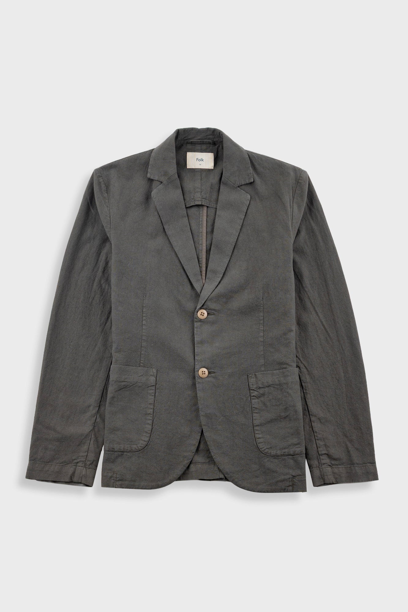 Cotton Linen Blazer - Dark Sage