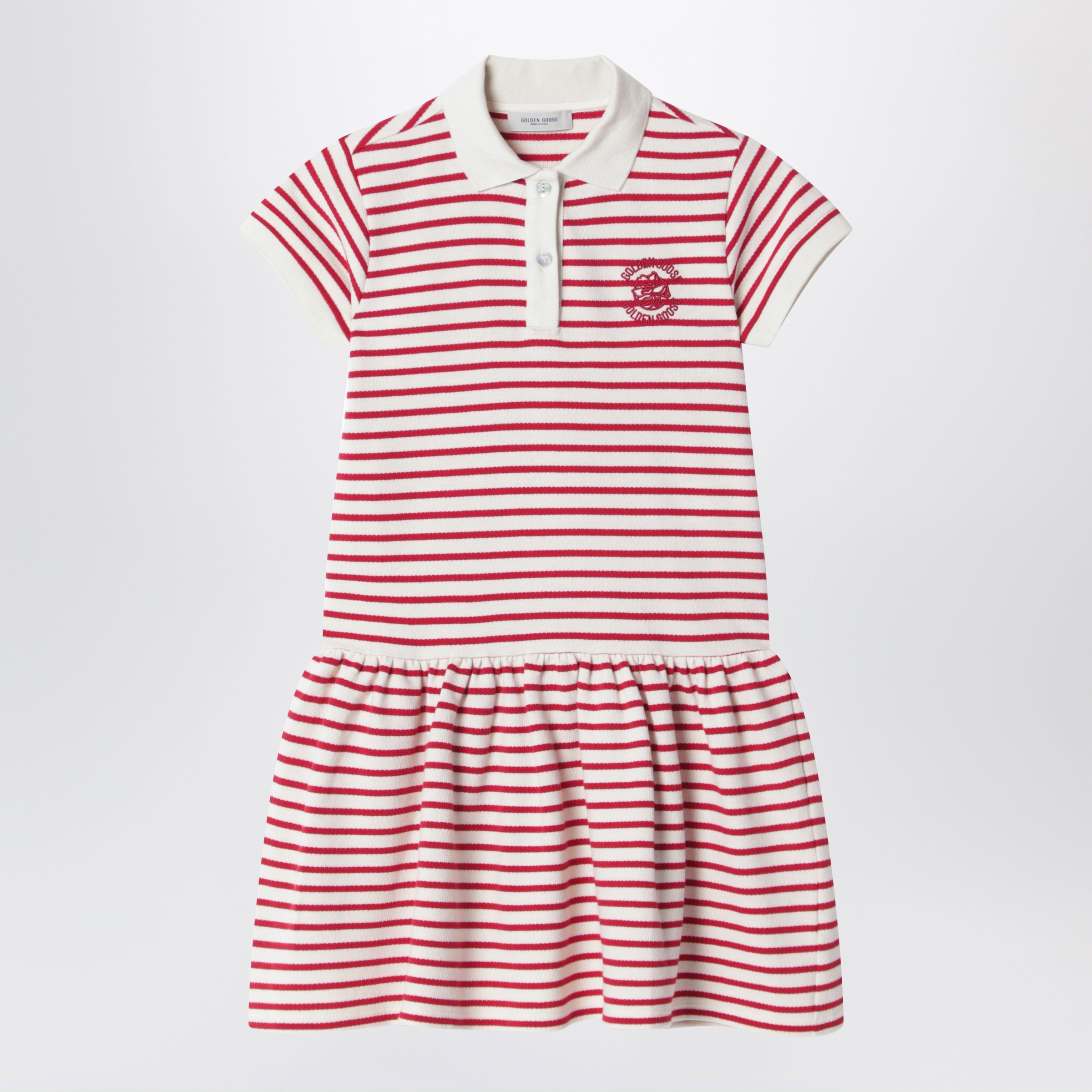 Whitered striped polo dress
