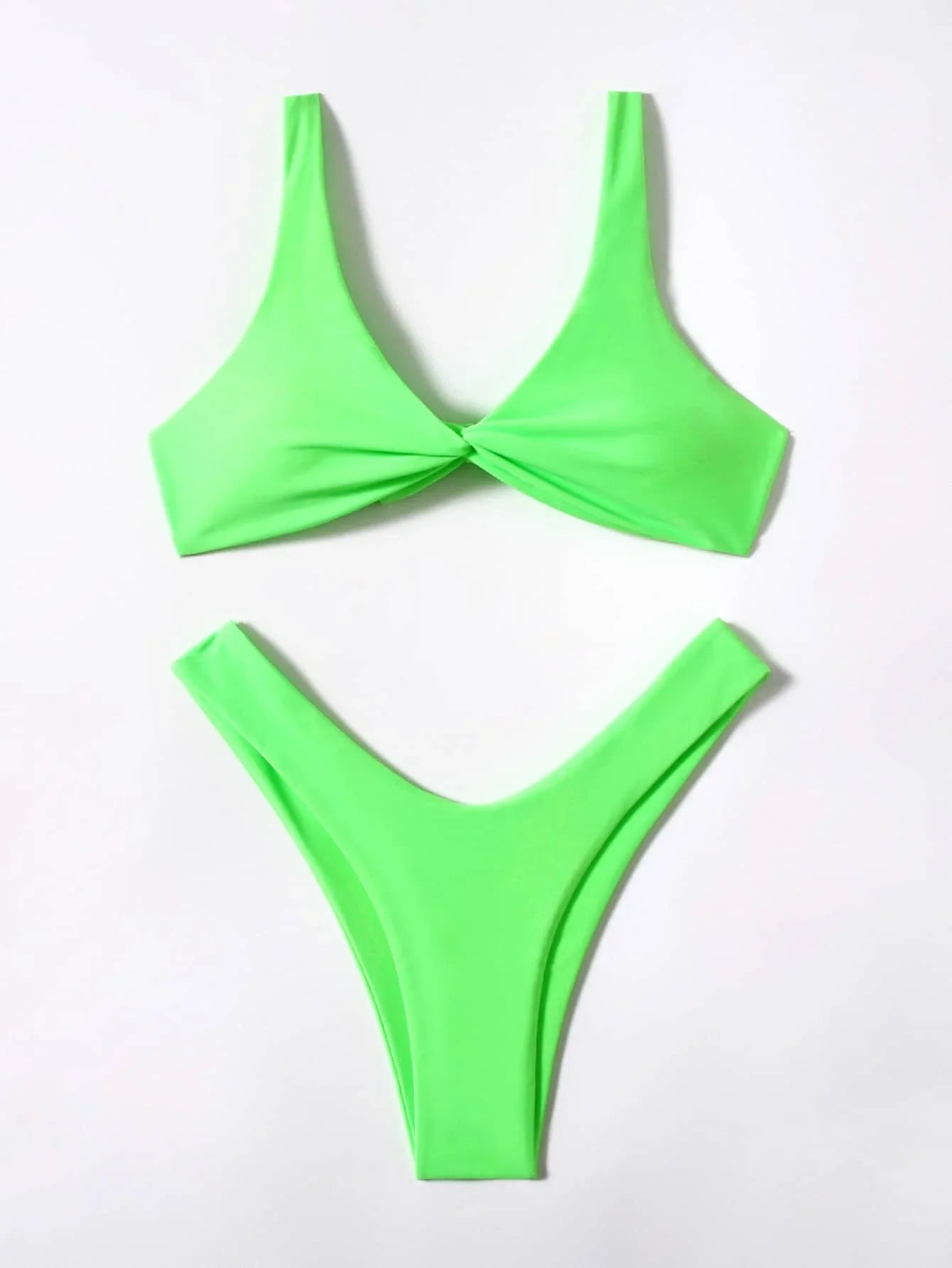 ZTVitality Solid Tie Sexy Bikini Hot Sale Padded Bra High Leg Bandage Push Up Bikini Set Brazilian Swimsuit Women Swimwear